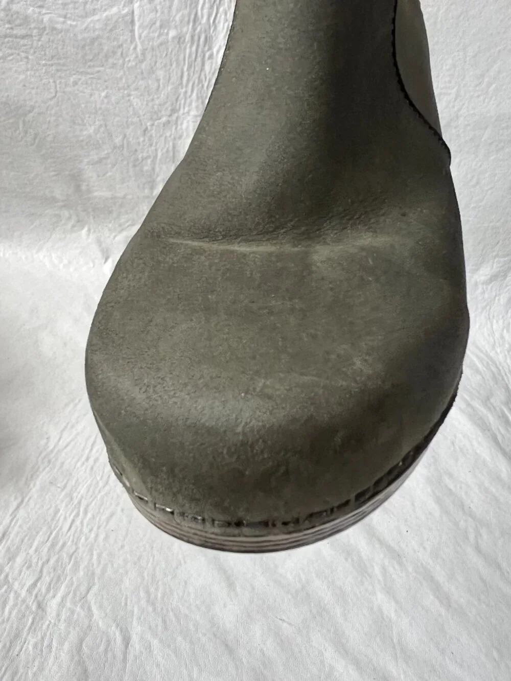 Dansko boots olive green brown leather Michelle EU 42 11.5 12 short ankle clog